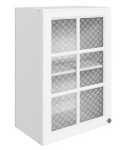 Шкаф кухонный Мишель L500 H720 (1 дв. реш.) эмаль (белый/белый) в Березниках