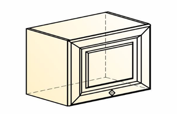 Кухонный шкаф Мишель L500 Н360 (1 дв. гл.) эмаль (белый/белый) в Перми - предосмотр 1