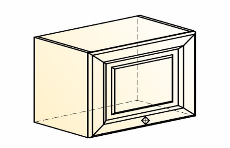 Кухонный шкаф Мишель L500 Н360 (1 дв. гл.) эмаль (белый/белый) в Перми - изображение 1