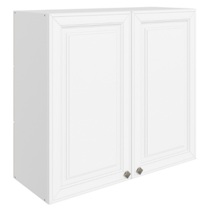 Навесной кухонный шкаф Мишель L800 H720 (2 дв. гл.) эмаль (белый/белый) в Соликамске