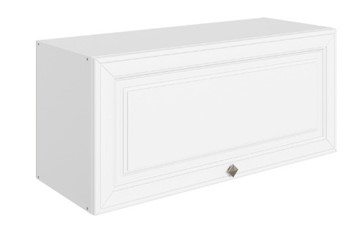 Шкаф навесной Мишель L800 Н360 (1 дв. гл.) эмаль (белый/белый) в Перми