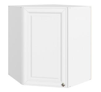 Шкаф на кухню Мишель угловой L600x600 Н720 (1 дв. гл.) эмаль (белый/белый) в Березниках