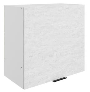 Шкаф навесной под вытяжку Стоун L600 Н566 (1 дв. гл.) (белый/белая скала) в Перми