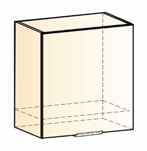 Навесной кухонный шкаф Стоун L600 Н566 (1 дв. гл.) (белый/джелато софттач) в Перми - предосмотр 1