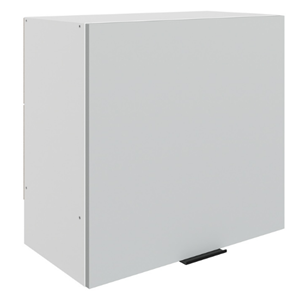 Шкаф навесной под вытяжку Стоун L600 Н566 (1 дв. гл.) (белый/лайт грей софттач) в Перми - предосмотр