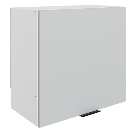 Шкаф навесной под вытяжку Стоун L600 Н566 (1 дв. гл.) (белый/лайт грей софттач) в Перми - изображение