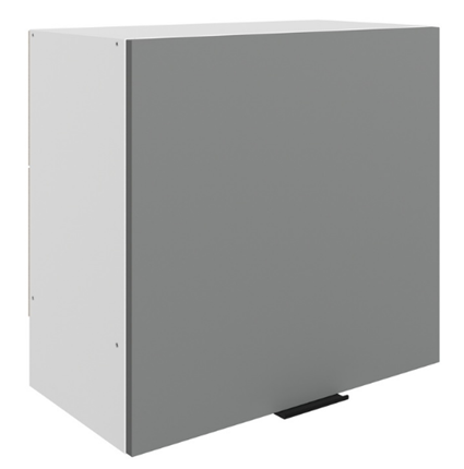 Шкаф кухонный Стоун L600 Н566 (1 дв. гл.) (белый/оникс софттач) в Перми - изображение