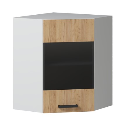 Кухонный шкаф угловой 600 с стеклом в Перми - изображение
