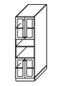 Кухонный шкаф-пенал Верона хозяйственный под технику 2070*600*570мм, глянец/софт в Перми