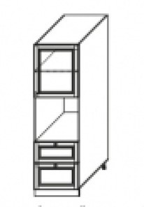 Кухонный шкаф-пенал Верона хозяйственный В-5 2140*600*580мм, глянец/софт в Перми