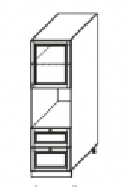 Кухонный шкаф Верона хозяйственный В-5 2340*600*580мм, матовый в Перми - изображение