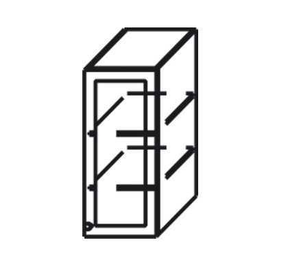 Кухонный шкаф Верона настенный однодверный с полкой  918*450*320 мм, глянец/софт в Перми - изображение