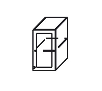 Кухонный шкаф Верона настенный однодверный с полкой 718*200*320 мм, глянец/софт в Перми