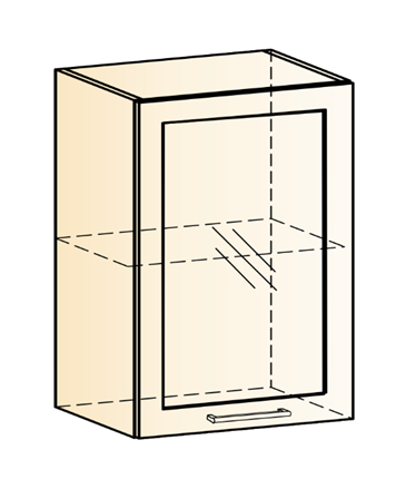 Кухонный навесной шкаф Яна L500 Н720 (1 дв. рам.) в Перми - изображение