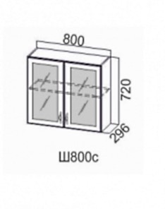 Кухонный навесной шкаф Модерн ш800с/720 в Перми