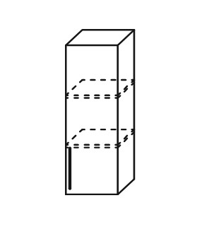 Кухонный шкаф Мыло, настенный однодверный с полкой 918*200*320, ШН 200/918 в Перми - изображение