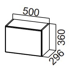 Шкаф кухонный настенный Стайл, ШГ500/360 горизонтальный, МДФ в Перми - предосмотр