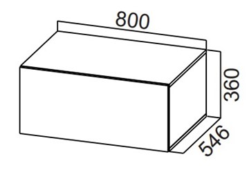 Шкаф кухонный настенный Стайл, ШГ800г/360 горизонтальный, МДФ в Перми - предосмотр