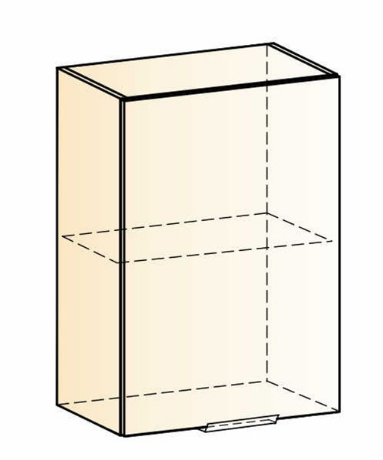 Навесной шкаф Стоун L500 Н720 (1 дв. гл.) (белый/джелато софттач) в Перми - изображение 1