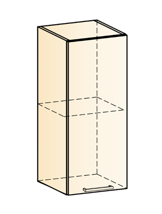 Шкаф навесной Яна L300 Н720 (1 дв. гл.) в Перми - изображение
