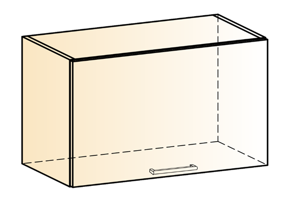 Навесной шкаф Яна L600 Н360 (1 дв. гл.) в Перми - изображение