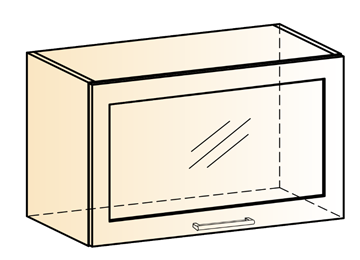 Шкаф навесной Яна L600 Н360 (1 дв. рам.) в Кунгуре