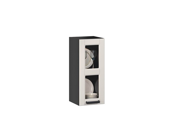 Шкаф кухонный 300 стекло Мокка ЛД 274.315.000, кашмир в Перми - изображение