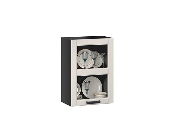 Шкаф кухонный 500 стекло Мокка ЛД 274.345.000, кашмир в Перми - изображение