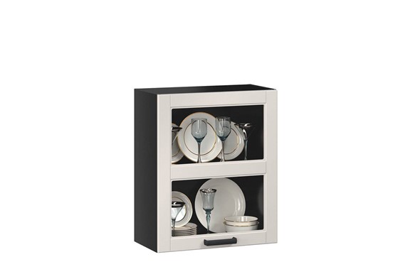 Шкаф кухонный 600 стекло Мокка ЛД 274.355.000, кашмир в Перми - изображение
