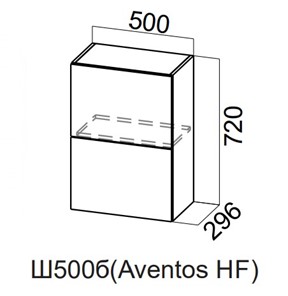 Шкаф навесной на кухню Модерн New барный, Ш500б(Aventos HF)/720, МДФ в Перми - предосмотр