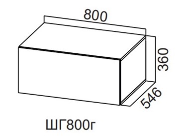 Распашной кухонный шкаф Модерн New, ШГ800г/360, МДФ в Соликамске