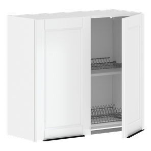 Кухонный шкаф навесной с посудосушителем SICILIA Белый MHSU 8072.1C (800х320х720) в Перми - предосмотр