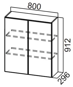 Кухонный шкаф Стайл, Ш800/912, МДФ в Перми - предосмотр