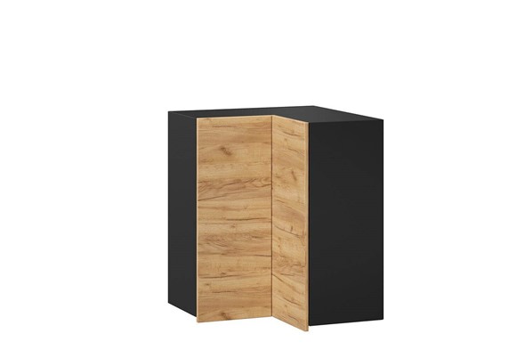 Шкаф кухонный угловой Шервуд, ЛД 281.500.000.042, дуб золотой/черный в Перми - изображение