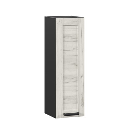 Шкаф на кухню 300 высокий Винченца ЛД 234.410.000.081, Чёрный/Дуб Крафт белый в Перми - изображение