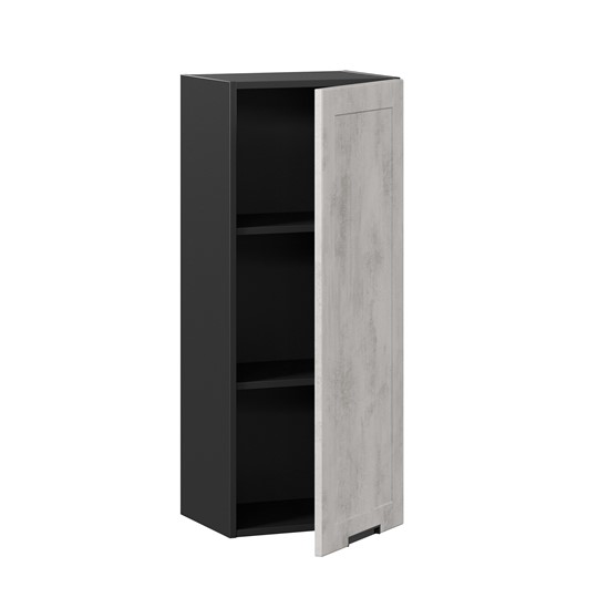 Шкаф кухонный 400 высокий Джамис ЛД 296.420.000.067, Чёрный/Белый камень в Перми - изображение 1