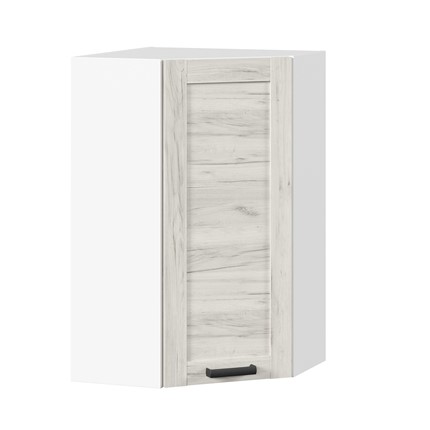Кухонный навесной шкаф 600 угловой высокий Винченца ЛД 234.620.000.042, Белый/Дуб Крафт белый в Перми - изображение
