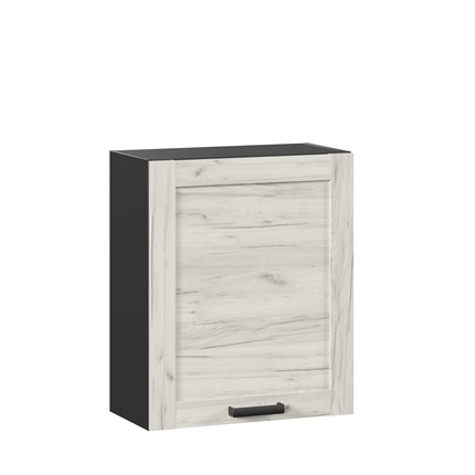 Кухонный навесной шкаф 600 Винченца ЛД 234.350.000.077, Чёрный/Дуб Крафт белый в Перми - изображение