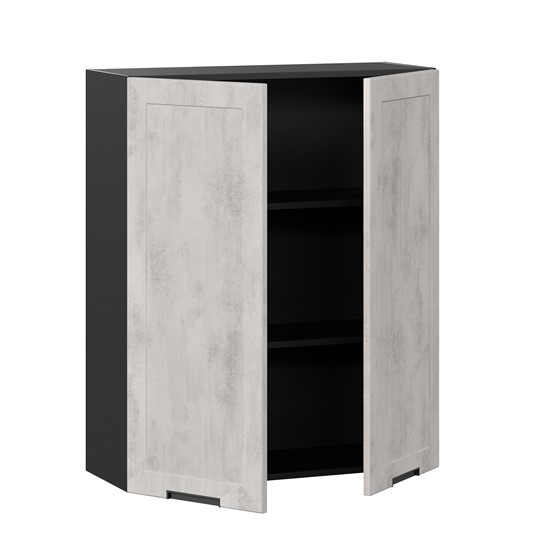 Кухонный шкаф 800 высокий Джамис ЛД 296.460.000.029, Чёрный/Белый камень в Перми - изображение 1