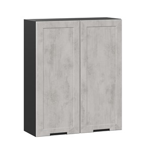 Кухонный шкаф 800 высокий Джамис ЛД 296.460.000.029, Чёрный/Белый камень в Перми