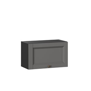 Настенный шкаф Амели-3 600 горизонтальный ЛД 299.710.000.062, Черный/Оникс серый в Перми - предосмотр