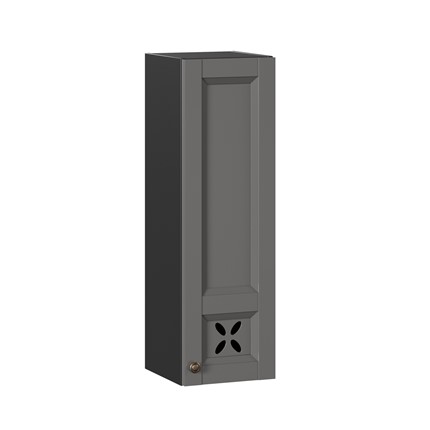 Шкаф на кухню Амели-3 высокий 300 ЛД 299.410.000.038, Черный/Оникс серый в Перми - изображение