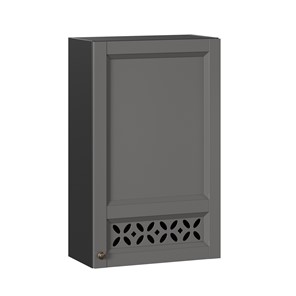 Шкаф на кухню Амели-3 высокий 600 ЛД 299.450.000.047, Черный/Оникс серый в Перми