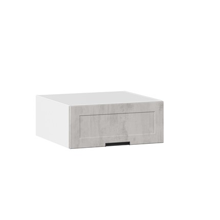 Шкаф кухонный антресоль 600 Джамис ЛД 296.300.000.015, Белый/Белый камень в Перми - изображение