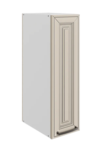 Навесной шкаф Атланта L200 H720 (1 дв. гл.) эмаль (белый/сливки патина платина) в Перми - предосмотр