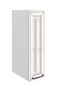 Навесной кухонный шкаф Атланта L200 H720 (1 дв. гл.) эмаль (белый/белый глянец патина золото) в Перми - предосмотр