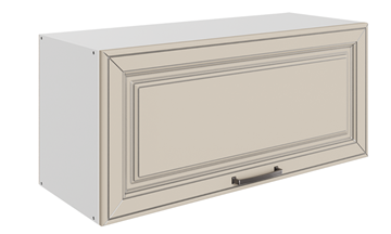 Кухонный шкаф Атланта L800 Н360 (1 дв. гл.) эмаль (белый/сливки патина платина) в Перми - предосмотр