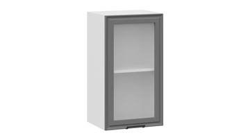 Навесной кухонный шкаф Белладжио 1В4С (Белый, Софт графит) в Перми - предосмотр