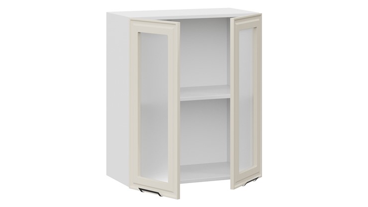 Навесной шкаф Белладжио 1В6С (Белый, Софт панакота) в Кунгуре - изображение 1