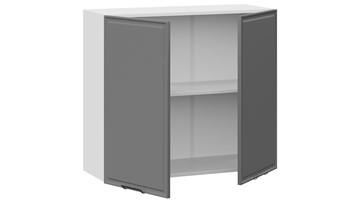 Навесной кухонный шкаф Белладжио 1В8 (Белый, Софт графит) в Перми - предосмотр 1